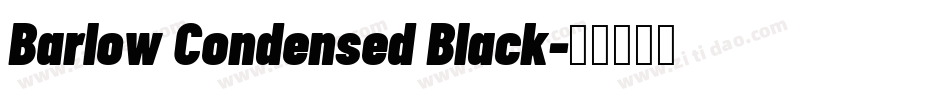 Barlow Condensed Black字体转换